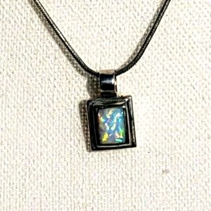 Sterling Silver Opal Necklace